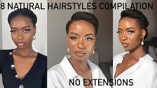8 Simple & Easy Natural Hairstyles On Natural Hair 2021 No Extension