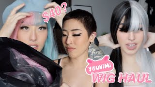 Trying On $40 Wigs ♡ First Impressions ♡ Youvimi Wig Review