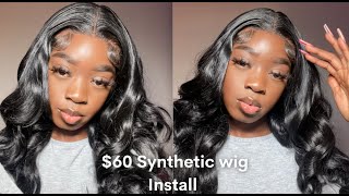 Synthetic Wig Install | Affordable And Beginner Friendly Ft. Luxluxe Hair
