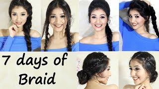 How To- Braid Hairstyle For School, College, Work | 7 Days Of Braid