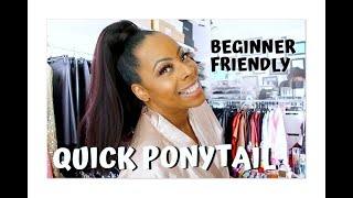 Outre 16 Inch Neesha Body Ponytail / Beginner Friendly / Color: Dr Black Cherry
