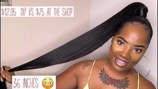 36 Inches High Genie Ponytail/ $12.95 / No Hair Shop / Outre Quick Wrap / Collab With Aya_All_Day