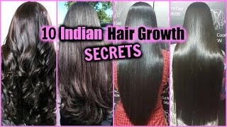 10 Indian Hair Growth Secrets!! │ How To Grow Long, Thick, Shiny, Glossy Hair Fast!!