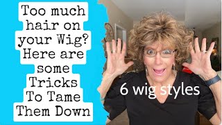 Tips To Help You Flatten A Wig That Has To Much Hair. Review On 6 Different Wig Styles.