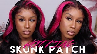 How To: Hot Pink Stripe Skunk Patch| Ashimary Hair