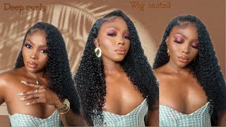 *Must Have* 13X6 Deep Curly Unit | Easy Install | Beginner Friendly| Step By Step | Ft Dola Hair