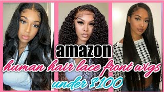 Human Hair Lace Front Wigs Under $100 On Amazon 2022 // Lace Front Compilation Glueless/Pre Plucked