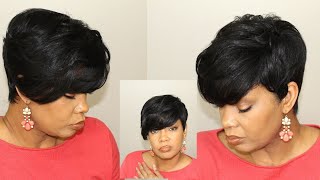 $13 Affordable Short Cutie! Outre Wigpop Synthetic Full Wig Leora