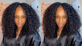 V Part Wig No Leave Out Kinky Curly Wig  | Unice Hair