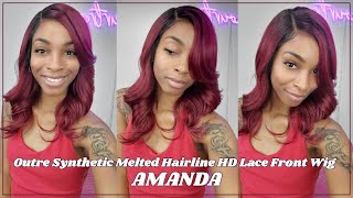 Glamourtress | Outre Synthetic Melted Hairline Hd Lace Front Wig - Amanda