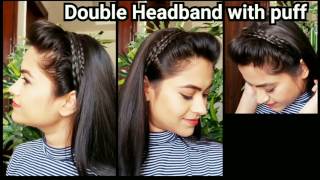 Headband With Puff//Everyday Quick Easy Hairstyles For School For Medium To Long Hair