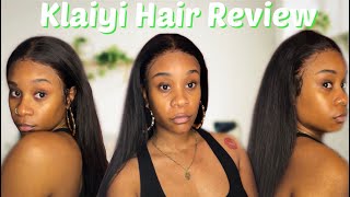 Under $300 20” Straight Lace Frontal | Klaiyi Hair Unboxing & Installation Wig Review