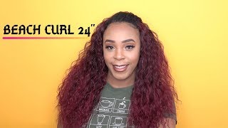 Outre Synthetic Wet & Wavy Style Half Wig Quick Weave - Beach Curl 24 --/Wigtypes.Com