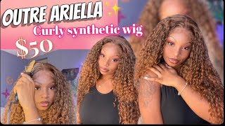 Curly Synthetic Wig: Outre Perfect Hairline Hd Lace Front-Ariella |Mioneka G