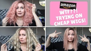 Cheap Amazon Wigs Review | Trying On Cheap Amazon Lace Front Wigs | Oh Hi Diy!
