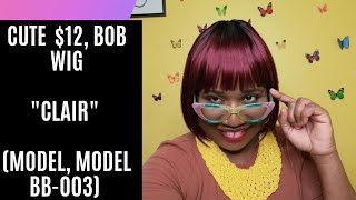 2022 Affordable Wig Review: Cute $12 Bob Wig (Model Model, Clair, Bb-003) #Wig #Bob #Protectivestyle