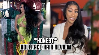 Updated Dollface Hair 40 Inch 250% Density Lace Frontal Wig Review | Aliexpress Wig Review