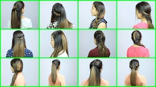 60 Seconds Everyday Hairstyles For Beginners - School, College, Office, Party | Anaysa