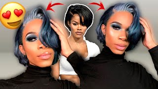 Midnight Blue Teyana Taylor Inspired Wig Tutorial | Ft. Hairsmarket