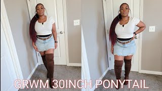 Outre $9.99 30Inch Ponytail | Natural Kinky Texture| Drawstring Ponytail | Super Easy