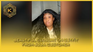 Vietnam Hair Review | Beautiful Closure On Outfit From Julia Customer | K Hair Vietnam
