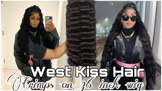 Must Watch Crimps On 36 Inch 13X4 Hd Lace Wig Ft West Kiss Hair | Assalaxx