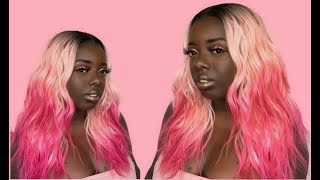 $30 Ombre Pink Wig! | Outre Celeste | Color Bomb Series | Halloween 2019