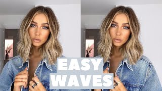 How To Curl Hair With A Straightener - Short Hair Easy Waves