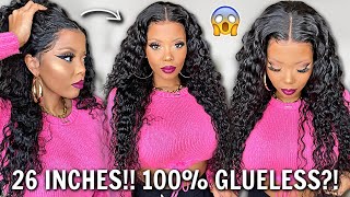  $3 Glueless Install 26 Inch Water Wave Lace Wig Easy Beginner Friendly No Spray Needed Asteriahair