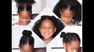 4 Easy Back To School Natural Hairstyles For Kids
