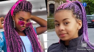 How To: Purple And Pink Braid Hairstyle For 2022/ Most Trending Braid For Teenagers And Adults
