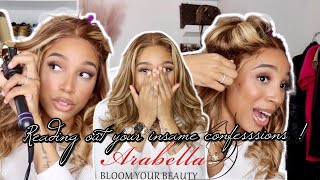 Cute Blonde Closure Wig Install | Reading Out You Insane Confessions ! Arabella Hair
