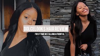 My First Ever Frontal Wig Installation Ft Dolce Looks | Hair Review | South African Youtuber