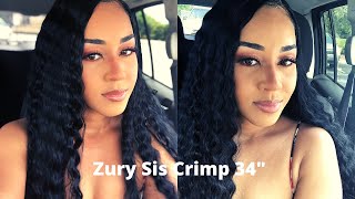 New Zury Sis Crimp 34" Synthetic Lace Wig | Looks Goodt...But Should You Buy Or Nahhhh???
