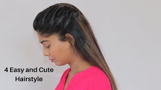 4 Easy And Cute Everyday Hairstyles  For School, College, Work | Rinkal Soni
