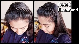 1 Min Rope French Headband Hairstyle For School/College/Work For Medium Long Hair
