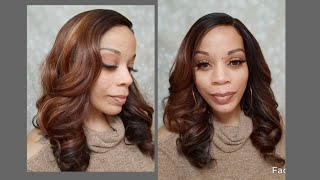 Freetress Equal Kalynn | Lace Front Wig | Left Side Part | Cocoa-Rush