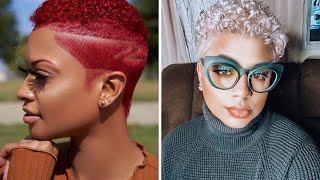 50 Most Captivating African American Short Tinted Hairstyles /Best Colored Natural Hairstyles To Try