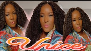No Lace? No Edges Out! Best Kinky Curly V Part Wig Ft Unice Hair