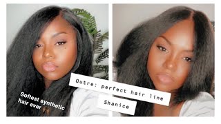 $30 Kinky Straight Human Hair Dupe. Outre Perfect Hairline Synthetic  (13X6 Lace Wig)Shanice