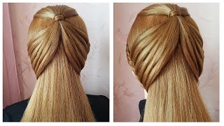 Open Hairstyle For Jeans | Teenagers Hairstyle | Unique Braided Hairstyle For School & College Girls