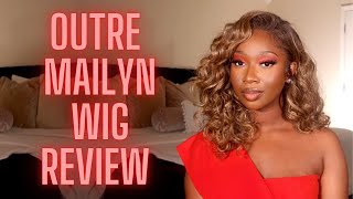 Outre Perfect Hairline | Synthetic Lace Wig | Mailyn | Wig Review | Ft Ebonyline | Tan Dotson
