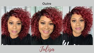 She'S My Friend! Julisa - Outre Hd Lace Front Synthetic Wig!  Wet N Wavy! 5 Inch Deep Side Part
