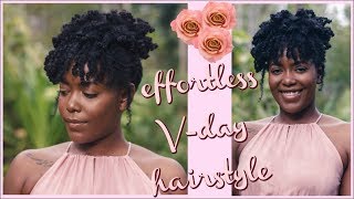 Easy Updo On 4C Hair | Simple Natural Hairstyle For Black Women