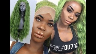39 Inch Lace Front Wig | Webster Wigs Review | Neon Green Hair