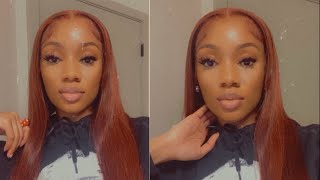 Burgundy Hd Frontal Wig Install | Ashley Danielle Collection Hair