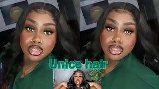 Frontal Install On A Glueless/ Sprayless Closure + A One Week Hair Review On Unice Hair
