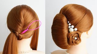 New French Roll Hairstyle For Wedding 2022 | French Bun Hairstyle | Easy Hairstyle For New Year
