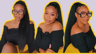 $10 30 Inch Yaky Ponytail! | Outre Premium Synthetic Pretty Quick Ponytail Annie | Elevate Styles