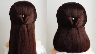 Easy Hairstyle For Birthday Party On Jeans Top | Hairstyle For School Girl | New Awesome Hairstyle